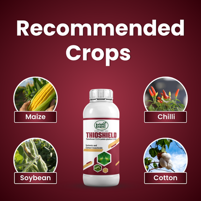 Krishikranti Thioshield Thiamethoxam 12.6% + Lambda Cyhalothrin 9.5% ZC Insecticide for Sucking & Chewing Pest Control