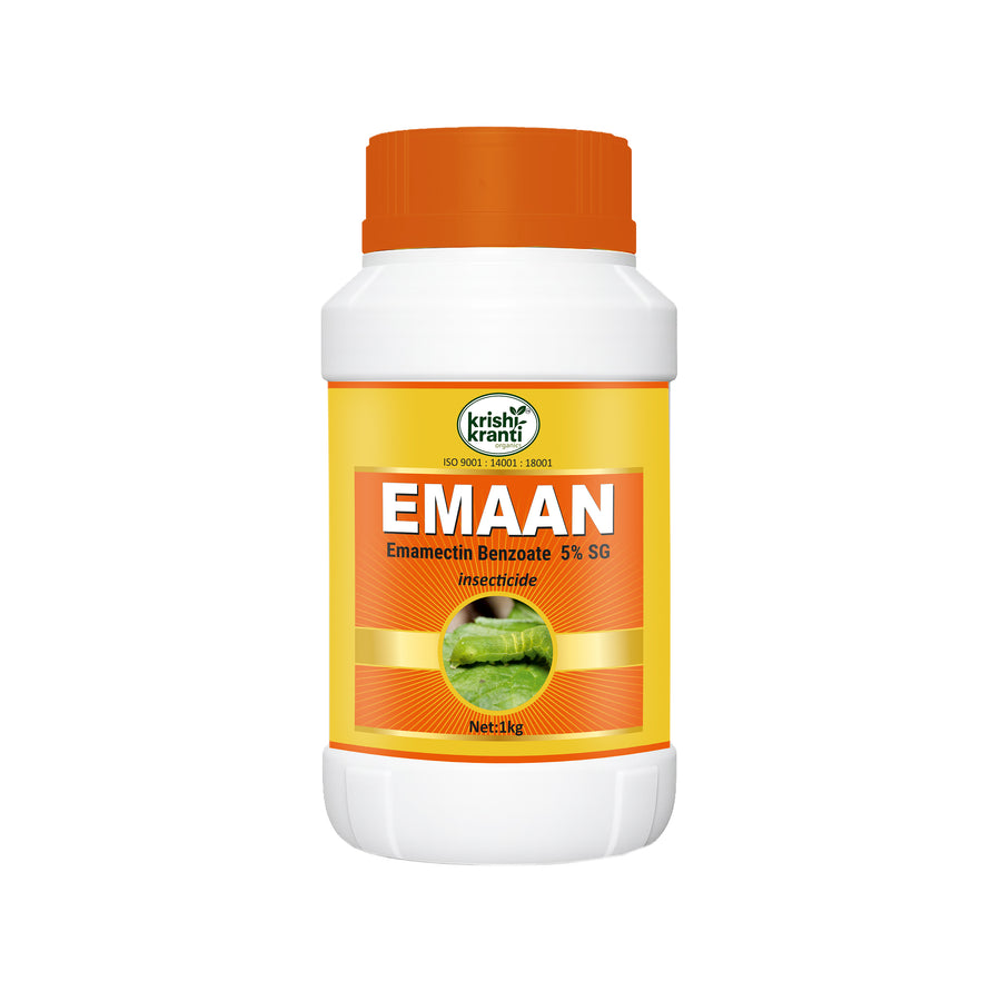 Krishikranti Emaan Emamectin Benzoate 5% SG Insecticide for Caterpillar & Borer Control