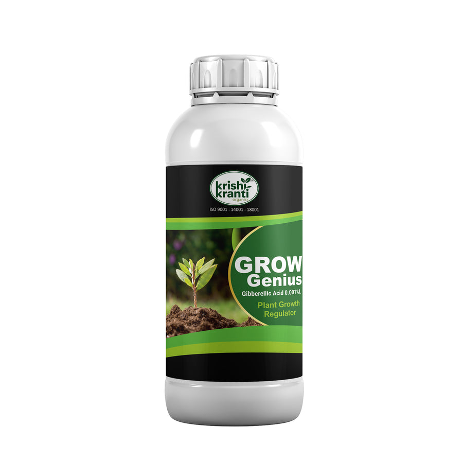 Krishikranti Grow Genius Gibberellic Acid 0.001% L Plant Growth Regulator (PGR Spray)