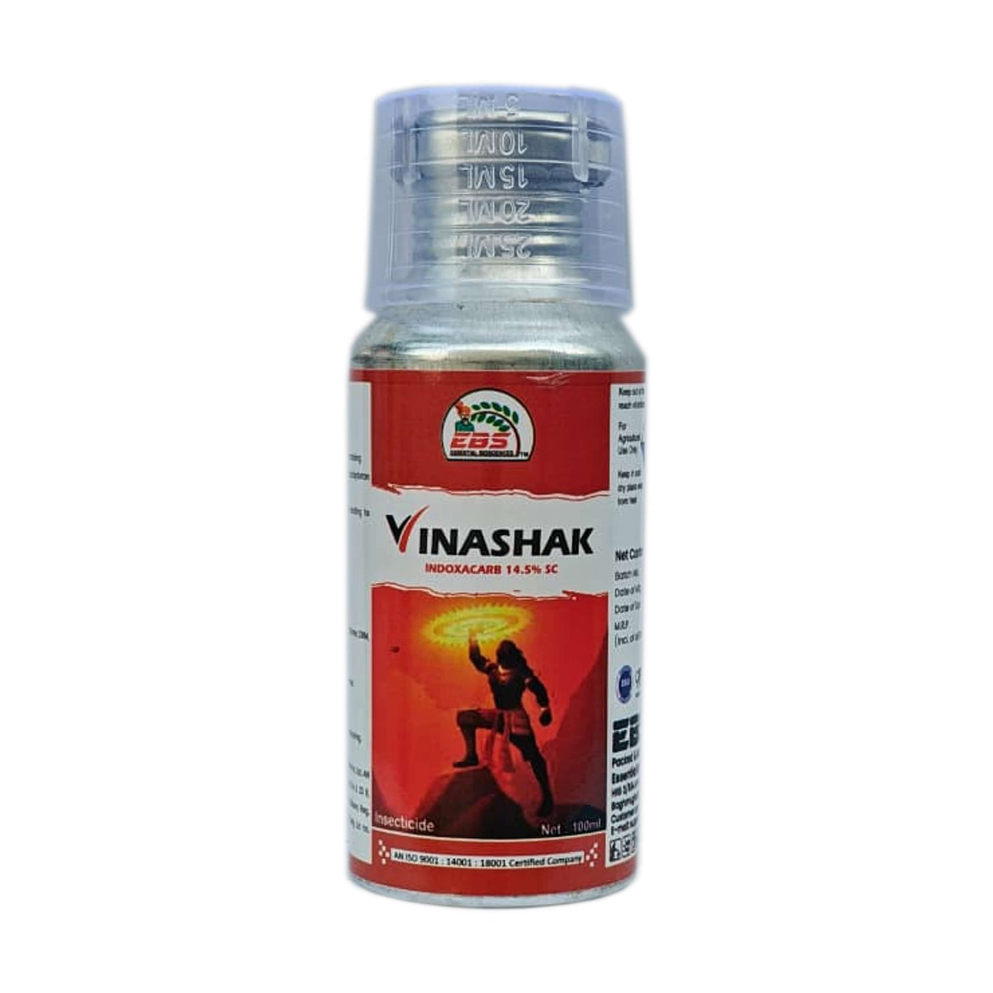 Krishikranti Vinashak Indoxacarb 14.5% SC insecticide for bollworm control in cotton, cabbage, chilli and pigeon pea