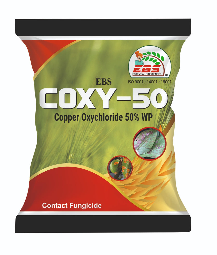 EBS కాక్సీ-50 కాపర్ ఆక్సిక్లోరైడ్ 50% WP బ్రాడ్ స్పెక్ట్రమ్ శిలీంద్ర సంహారిణి