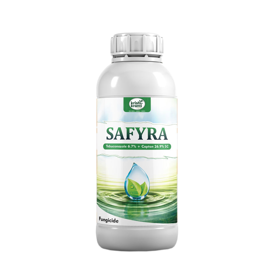Krishikranti Safyra Tebuconazole 6.7% + Captan 26.9% SC Fungicide, Contact and Systemic