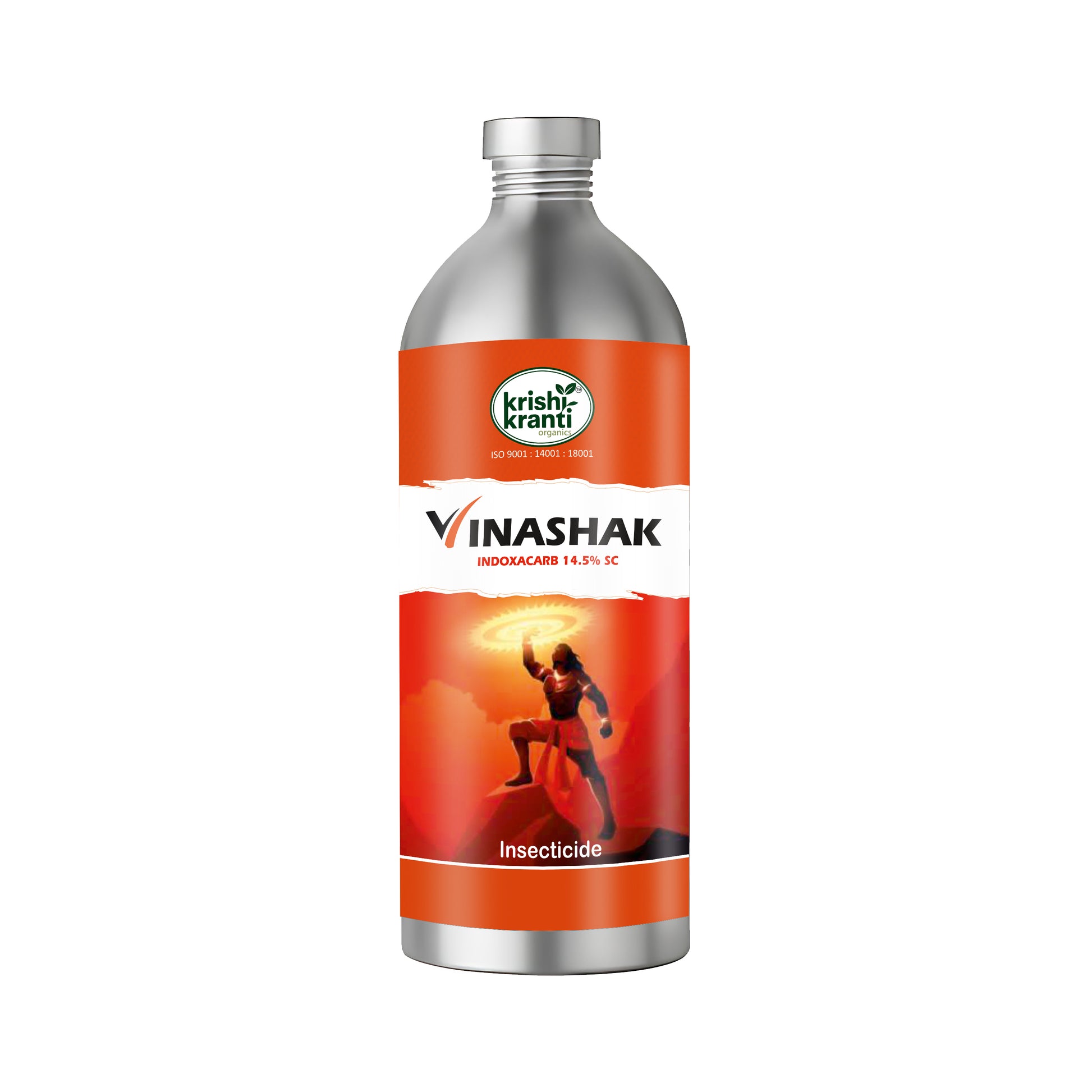 Vinashak Indoxacarb 14.5% SC insecticide bottle by Krishi Kranti