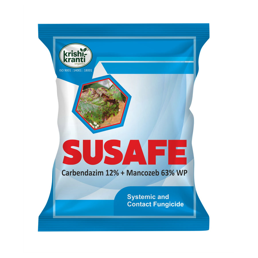 krishikranti Susafe Carbendazim 12% + Mancozeb 63% WP Fungicide