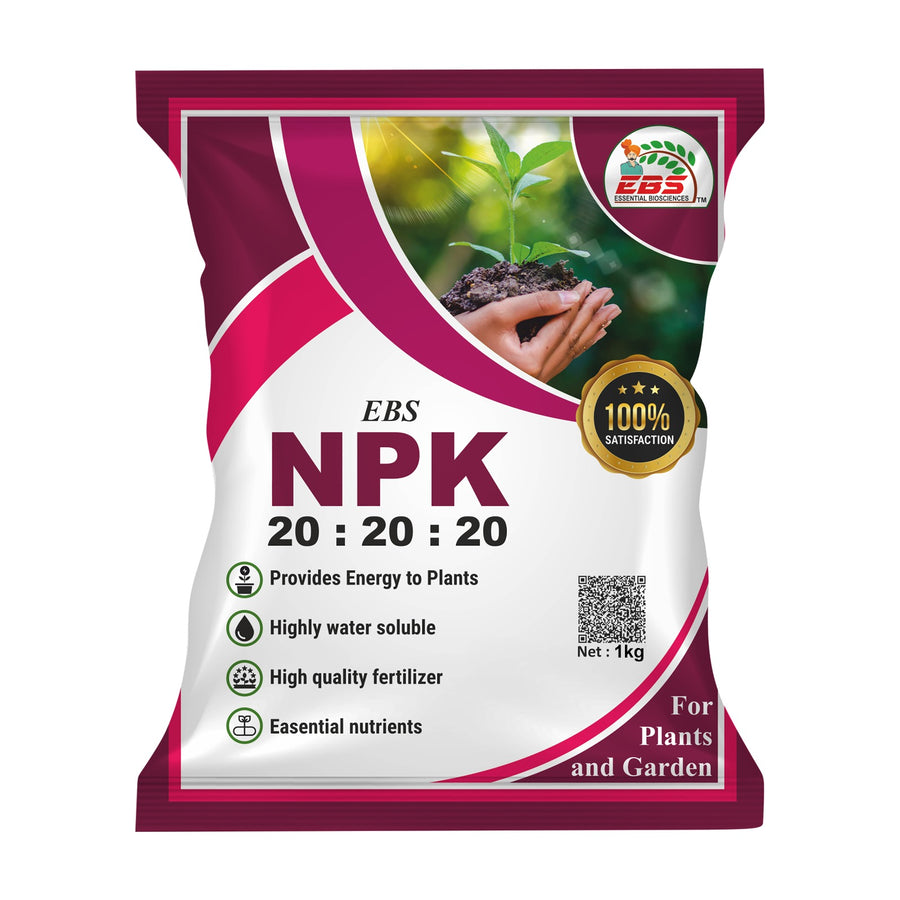 Krishikranti NPK 20:20:20 Water Soluble Fertilizer, Best For Drip Irrigation And Foliar Application