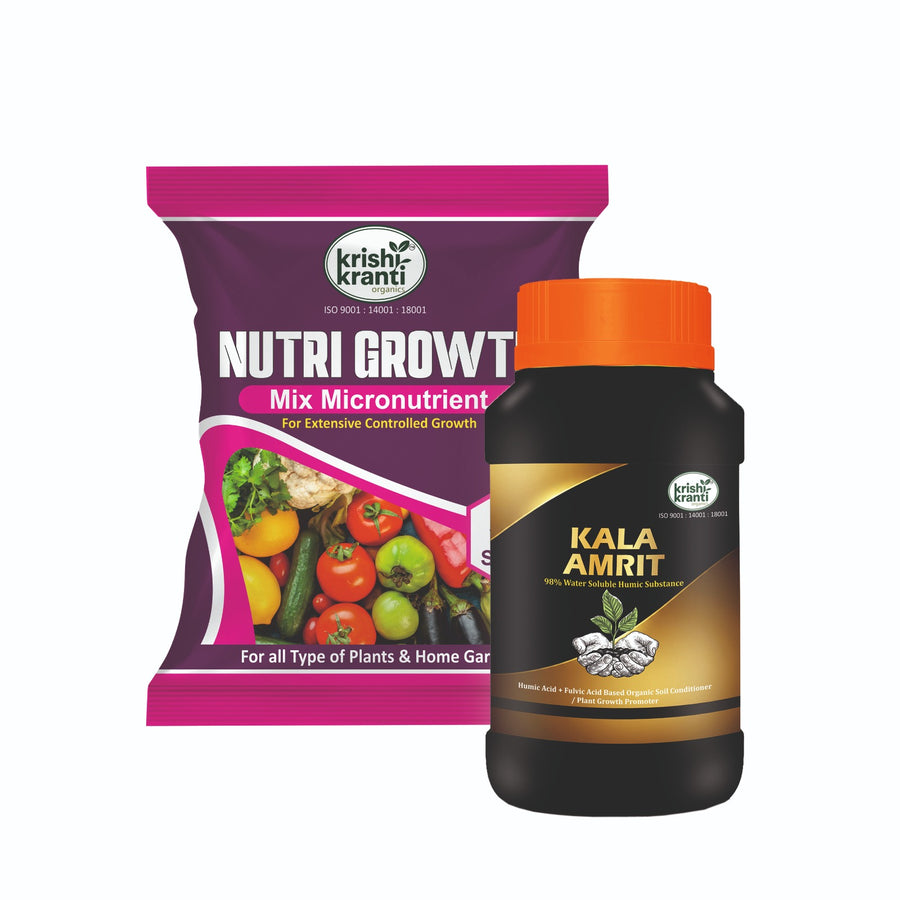 Krishikranti Kala Amrit Humic & Fulvic Acid 98% and mix micro Fertilizer for Soil Health & Crop Growth
