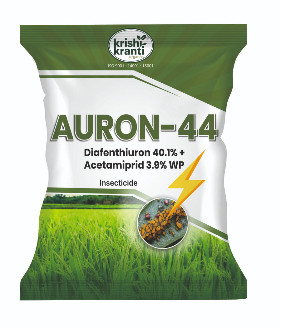 Krishikranti AURON-44 Diafenthiuron 40.1% + Acetamiprid 3.9% WP Insecticide for Whitefly & Sucking Pest Control