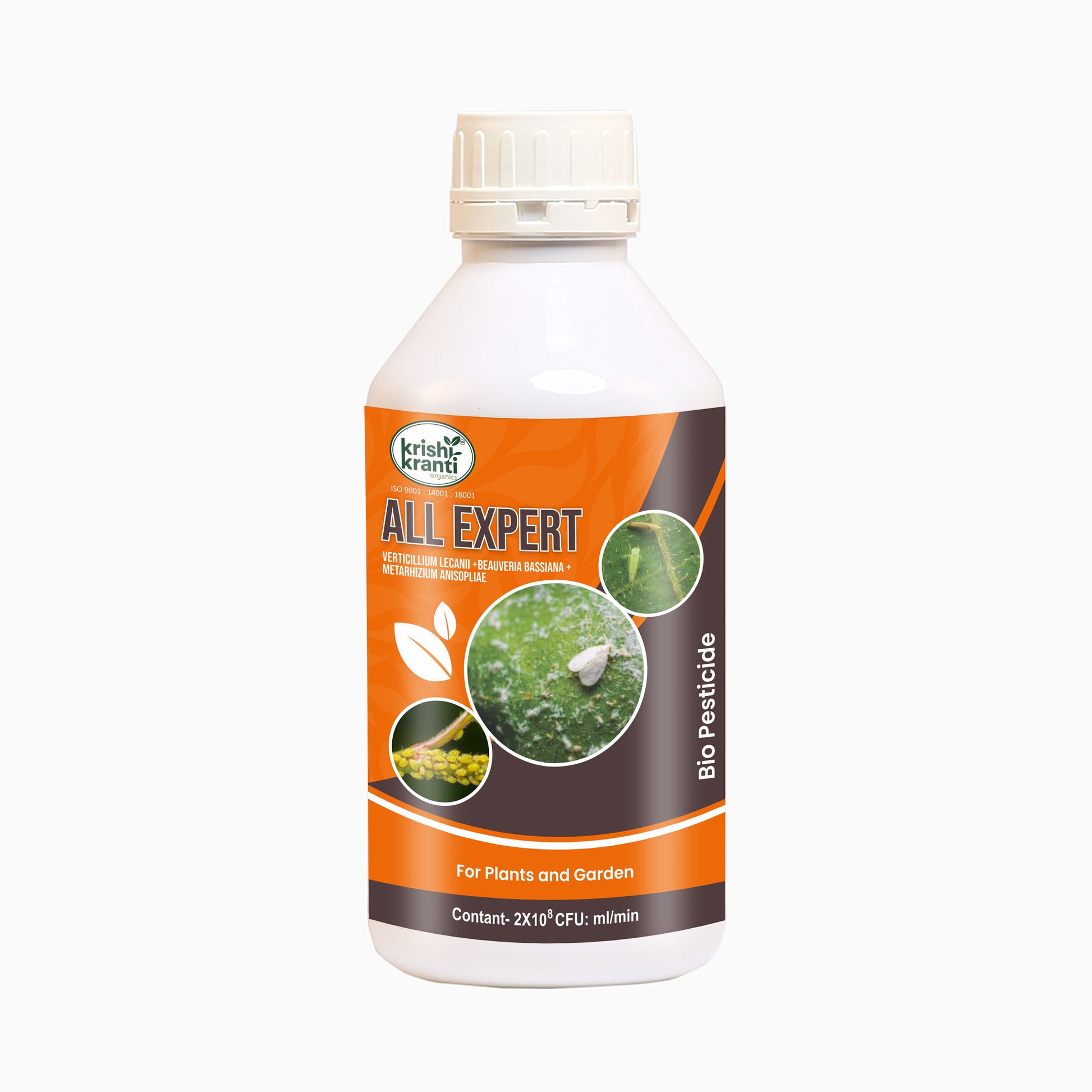Krishi Kranti All Expert liquid bio-pesticide with Verticillium Lecanii, Beauveria Bassiana and Metarhizium Anisopliae