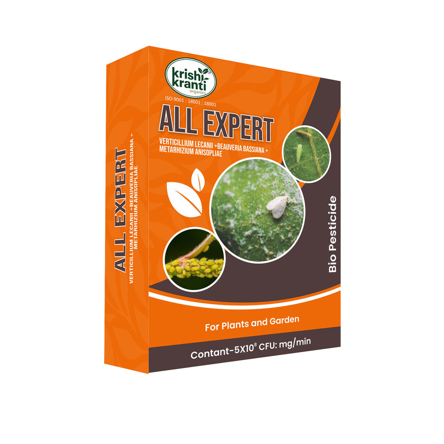 All Expert Verticillium Lecanii + Beauveria Bassiana + Metarhizium Anisopliae Bio-Pesticide | Triple Fungal Combination for Aphid, Whitefly, Thrips, Caterpillar & Soil Pest Control