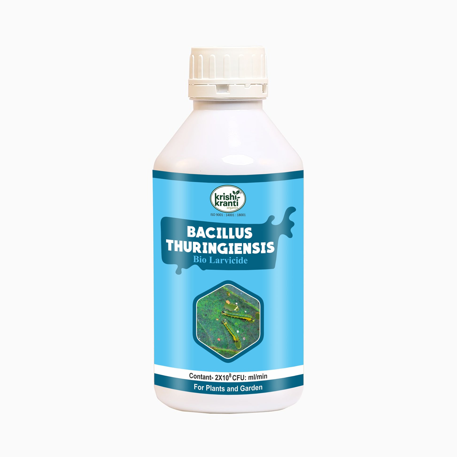 Krishi Kranti Bacillus Thuringiensis bio-larvicide for caterpillar and larvae control in plants and garden
