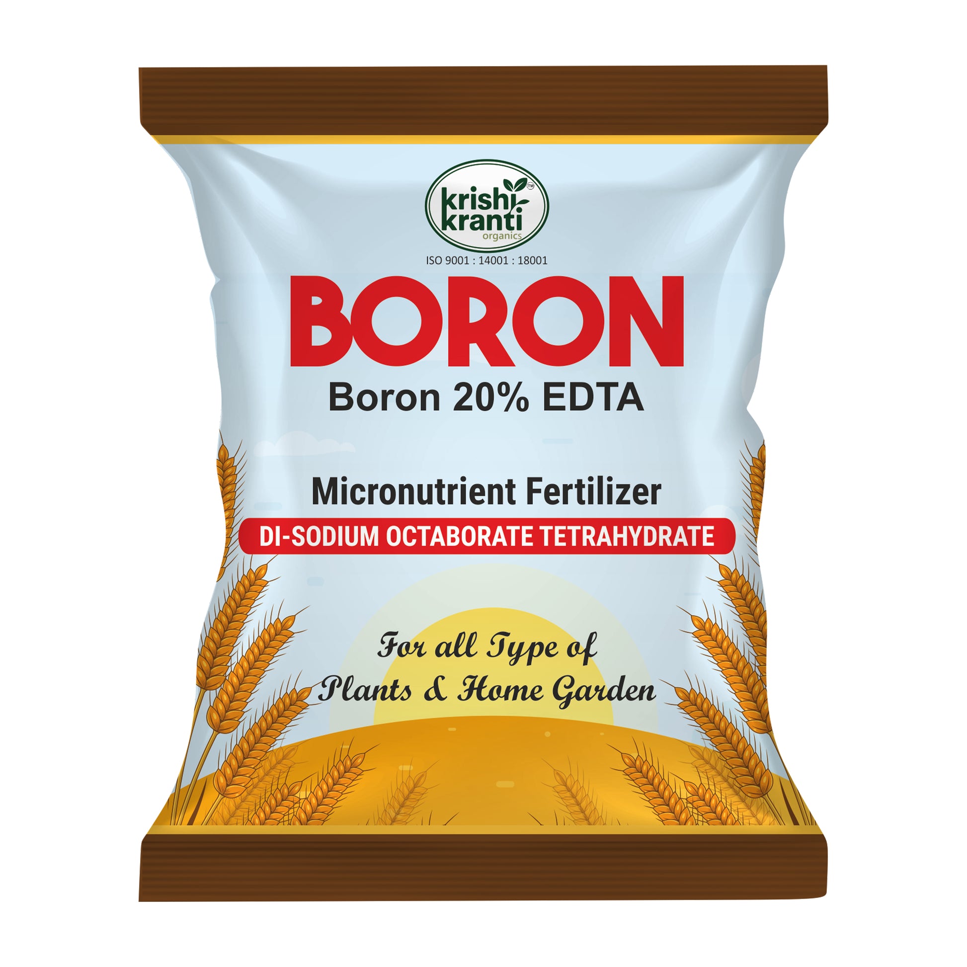 Boron 20% EDTA micronutrient fertilizer pack, disodium octaborate tetrahydrate