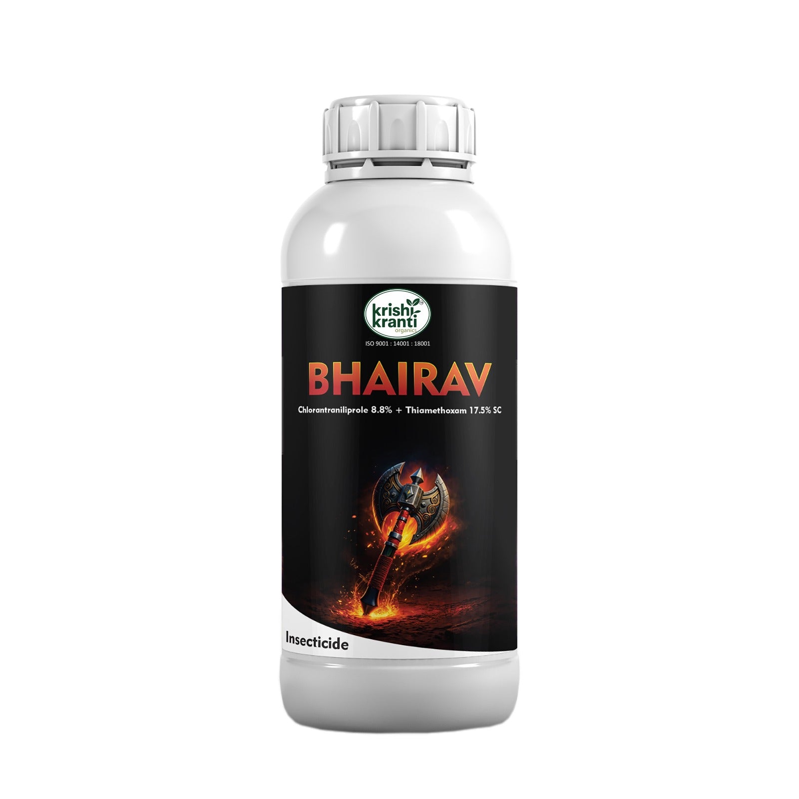 Krishikranti Bhairav Chlorantraniliprole 8.8% + Thiamethoxam 17.5% SC insecticide bottle