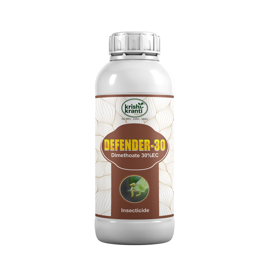 Krishikranti Defender-30 Dimethoate 30% EC — Systemic Insecticide.