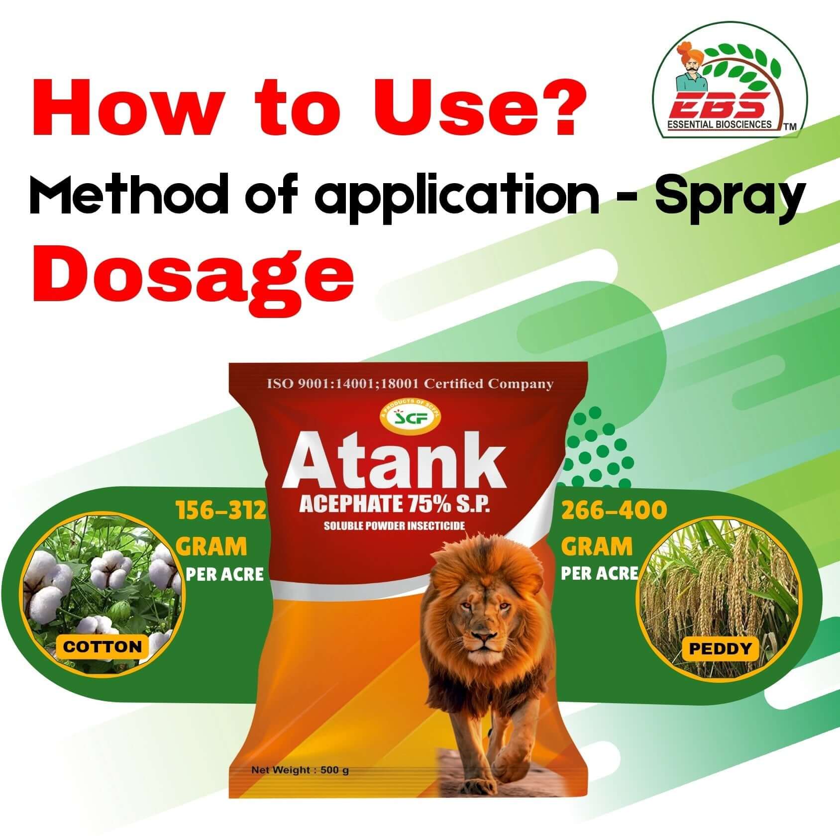 EBS Atank Acephate 75% SP insecticide