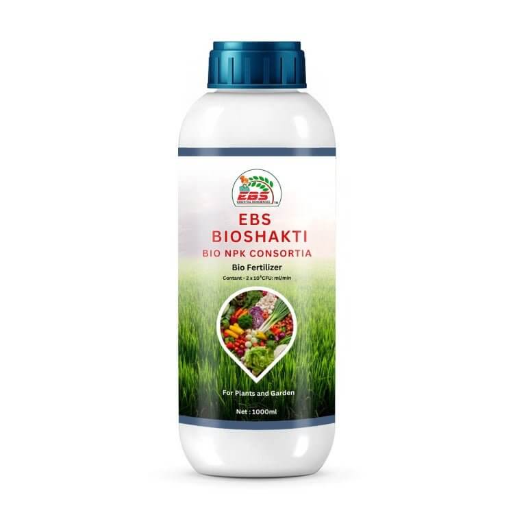 BIOSHAKTI NPK Liquid Consortia Bio Fertilizer – Organic Plant Growth Booster for Higher Yield