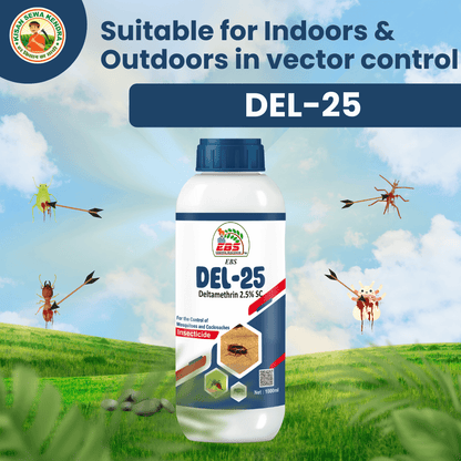 EBS DELTOS-25 డెల్టామెత్రిన్ 2.5% SC – పంటలకు శక్తివంతమైన బ్రాడ్-స్పెక్ట్రమ్ పురుగుమందు
