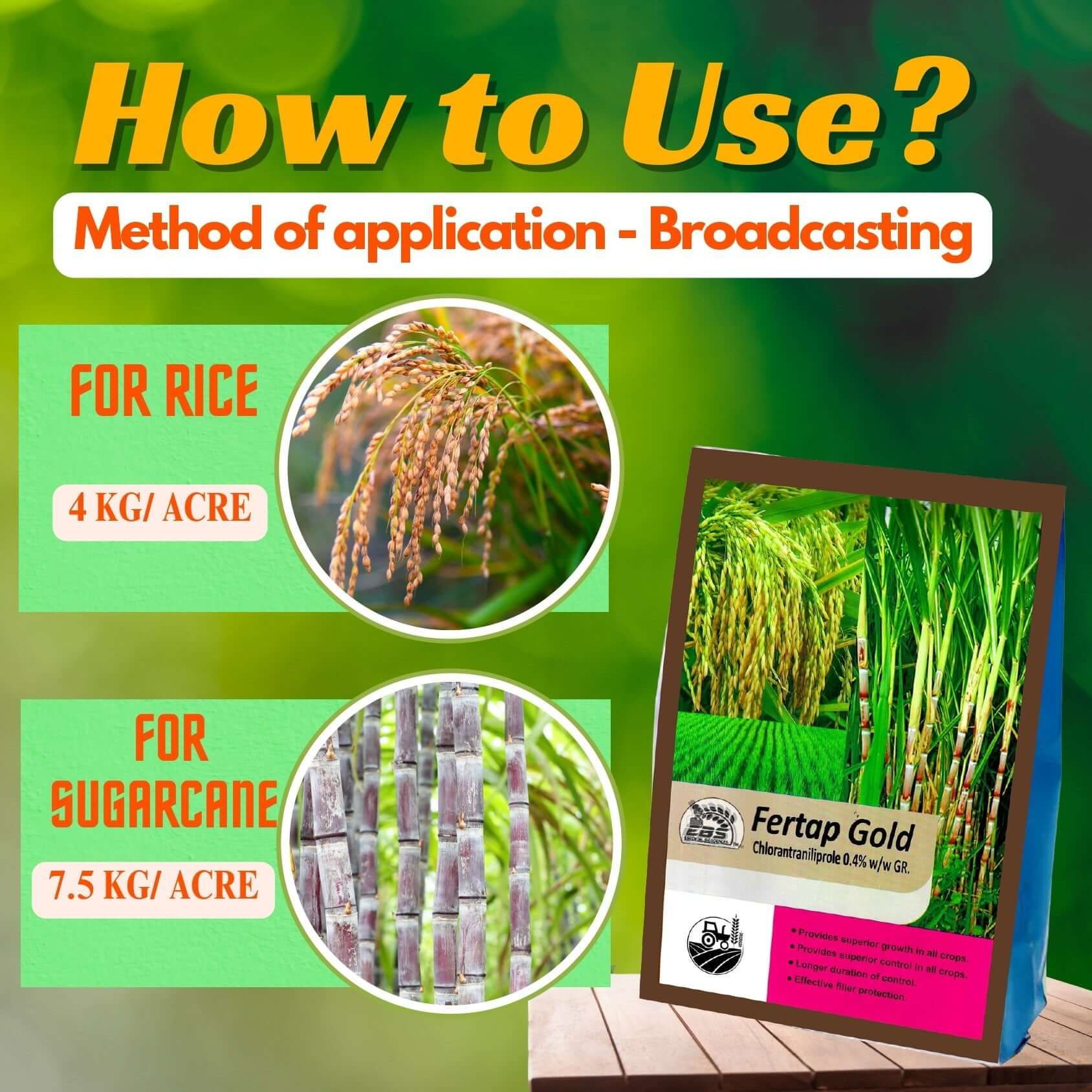 EBS FERTAP-GOLD Chlorantraniliprole 0.4% GR insecticide