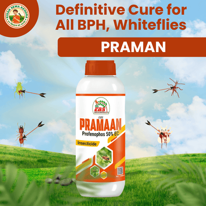 EBS Pramaan Profenophos 50% EC insecticide bottle