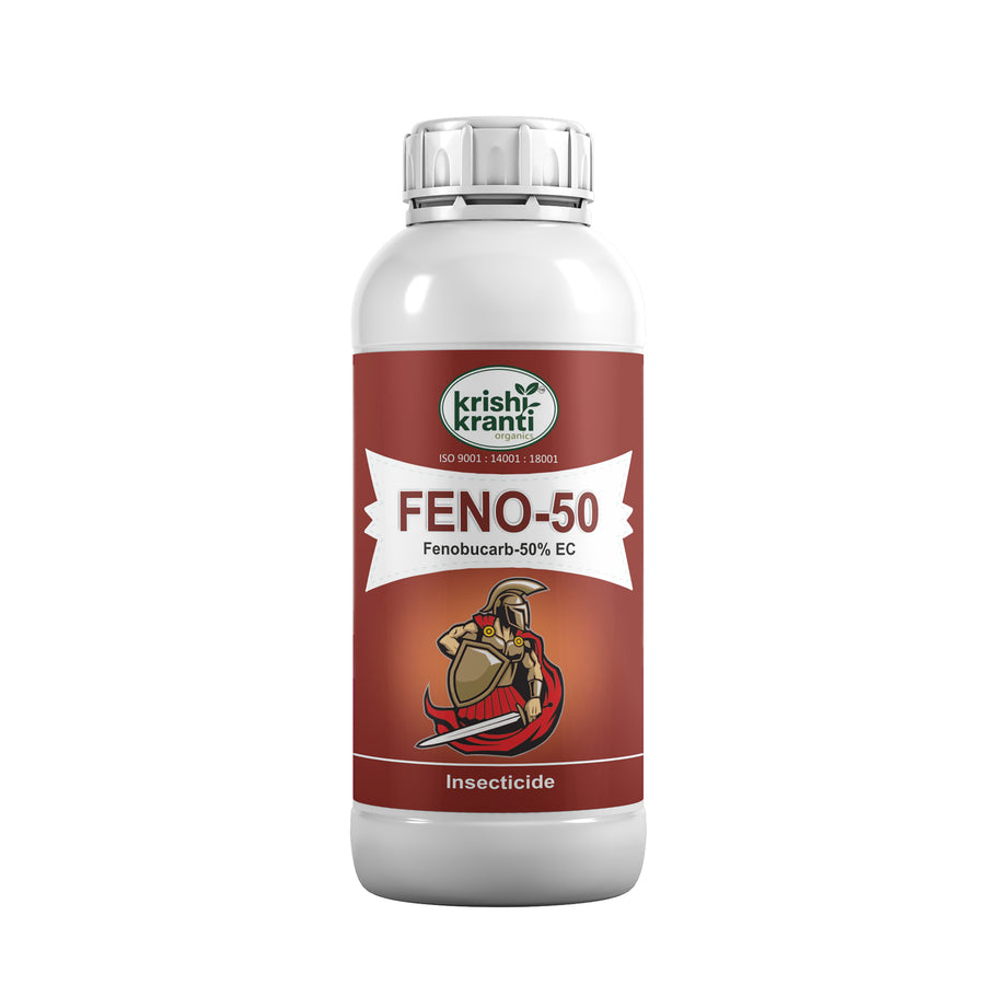 Krishikranti Feno-50 Fenobucarb 50% EC | Brown Planthopper &amp; Green Leafhopper Control Insecticide for Paddy, Cotton &amp; Vegetables