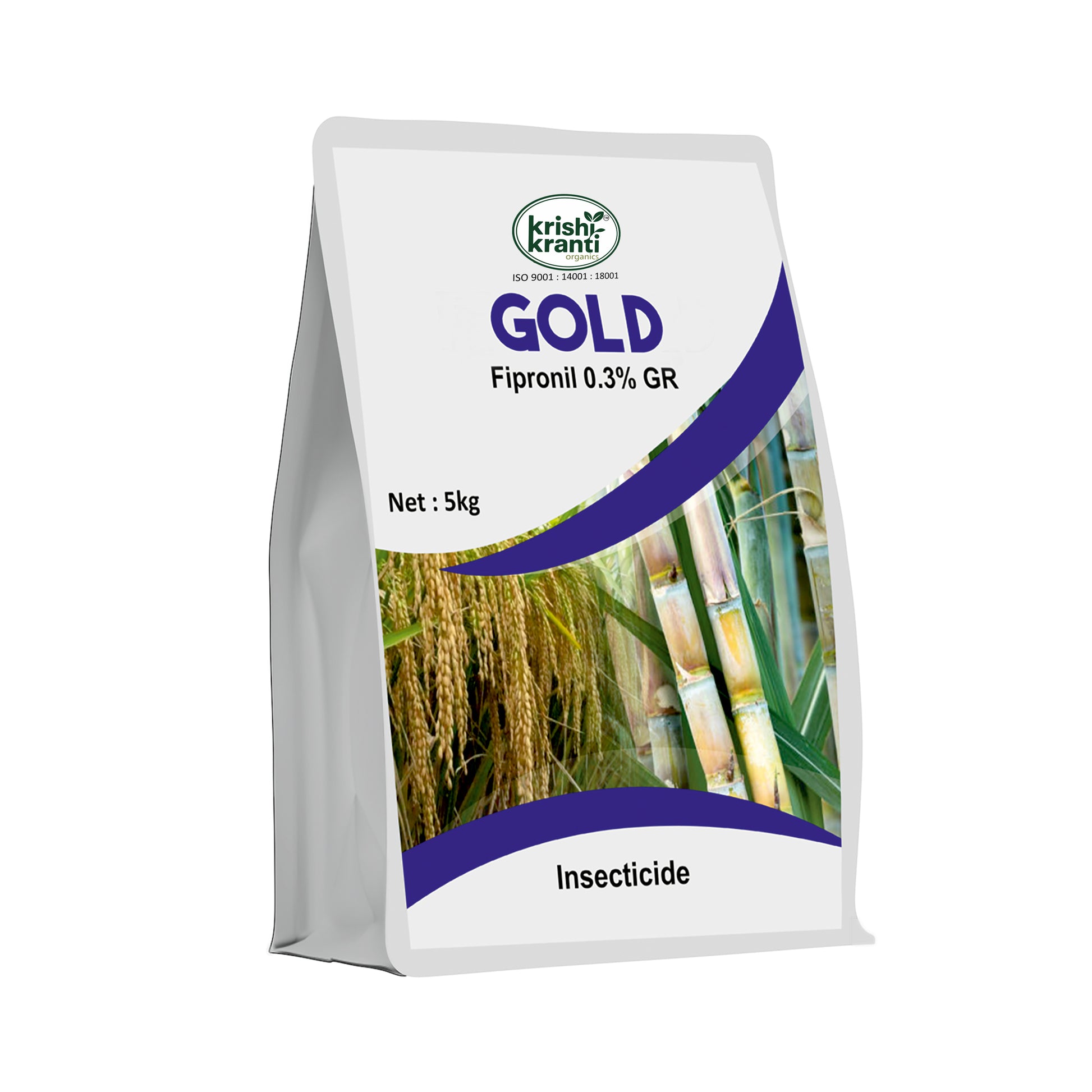 Krishi Kranti Gold Fipronil 0.3% GR granular insecticide 5kg pack for rice and sugarcane