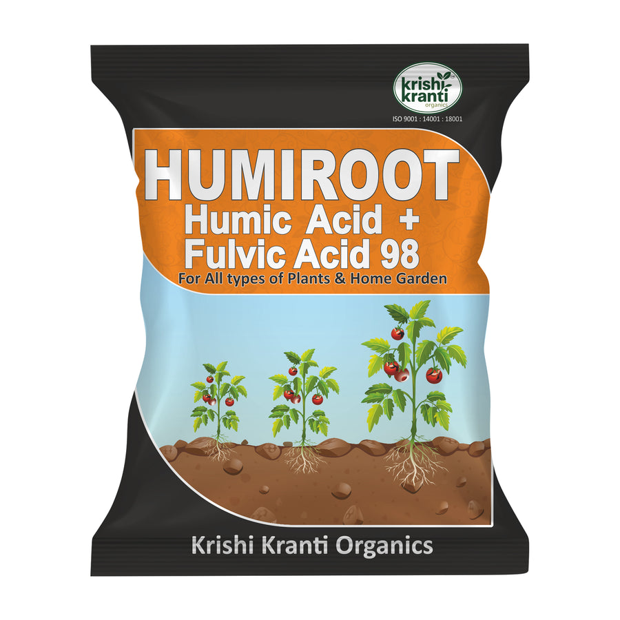 Krishikranti Humiroot Humic Acid + Fulvic Acid 98% Organic Plant Growth Fertilizer