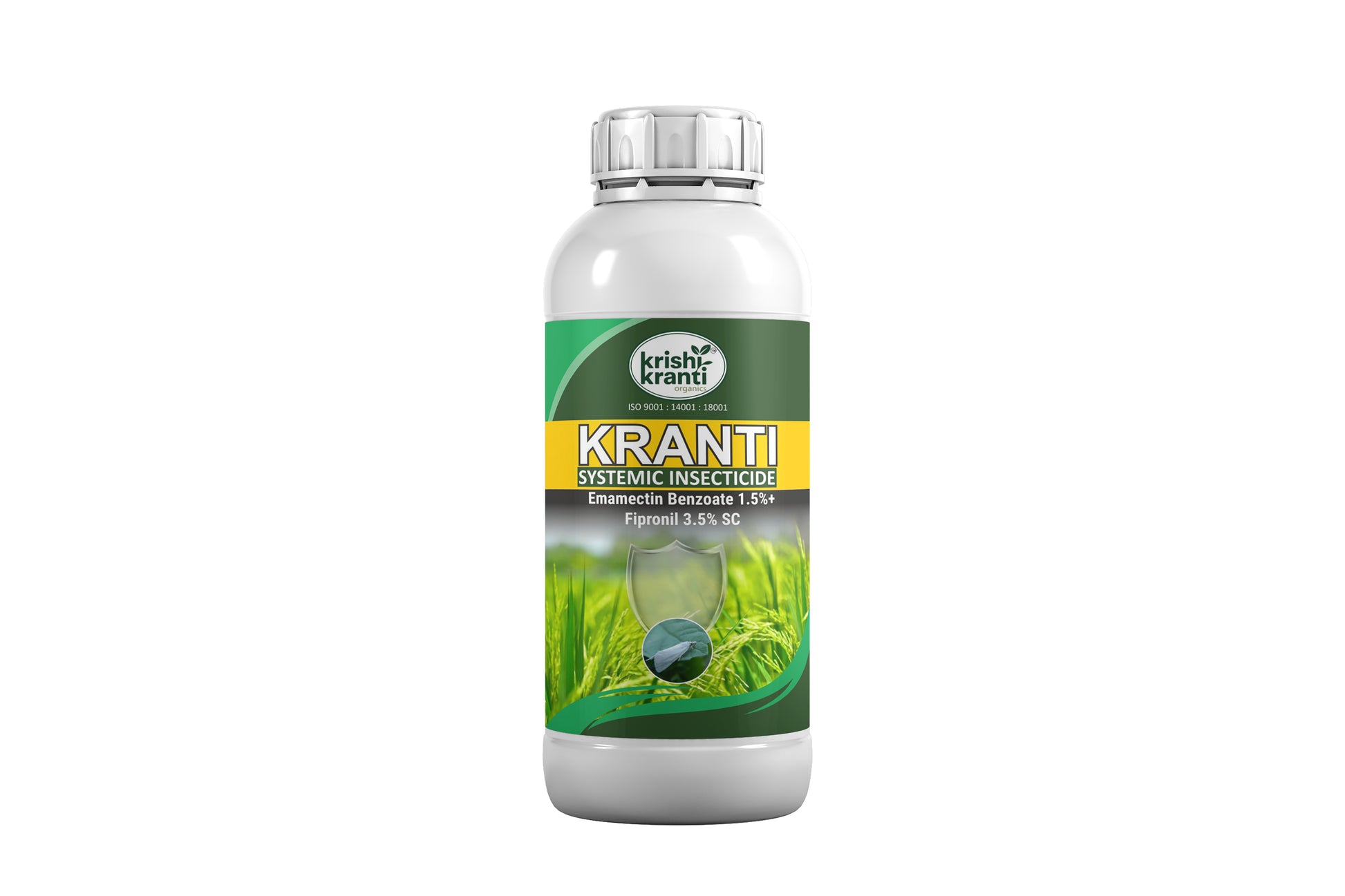 Krishi Kranti Kranti Emamectin Benzoate 1.5% + Fipronil 3.5% SC systemic insecticide for rice