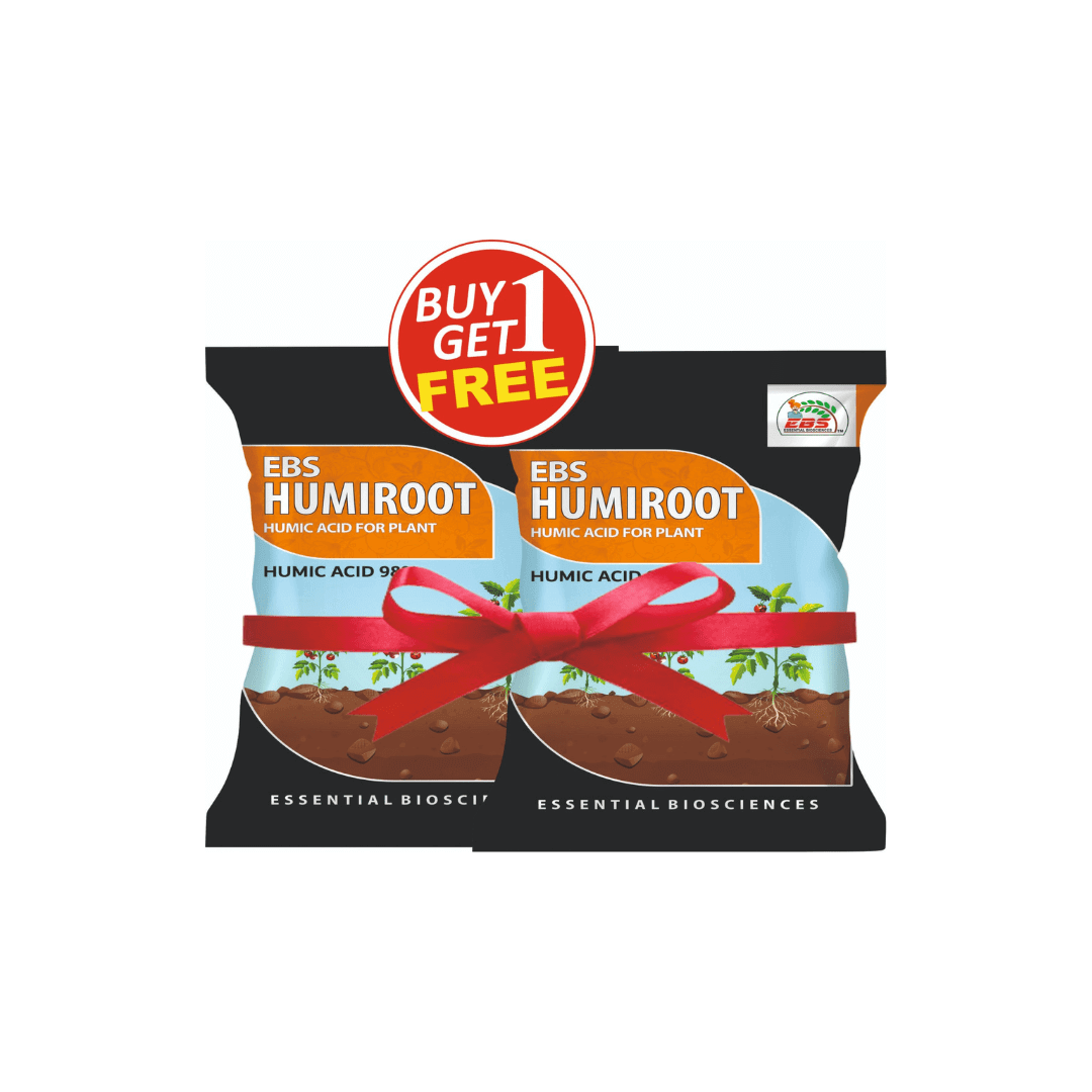 Krishikranti Humiroot Humic Acid 98% + Fulvic Acid organic fertilizer pouch for plant growth and soil conditioning