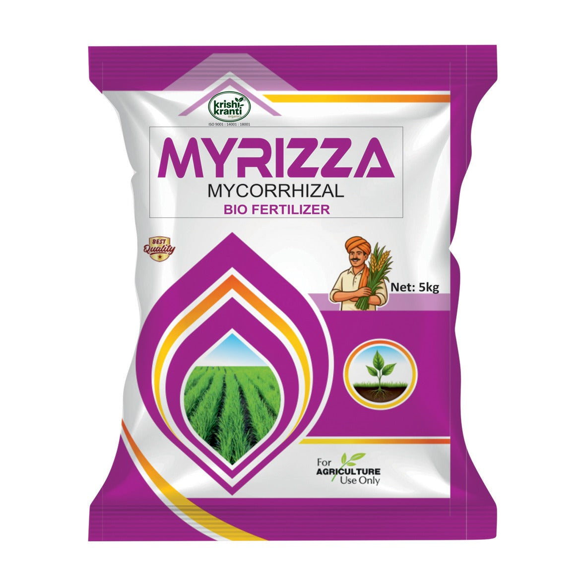 Krishikranti Myrizza Mycorrhizal (VAM) Bio Fertilizer 5kg pack  माइकोराइजा जैविक उर्वरक  Krishi Bhandar