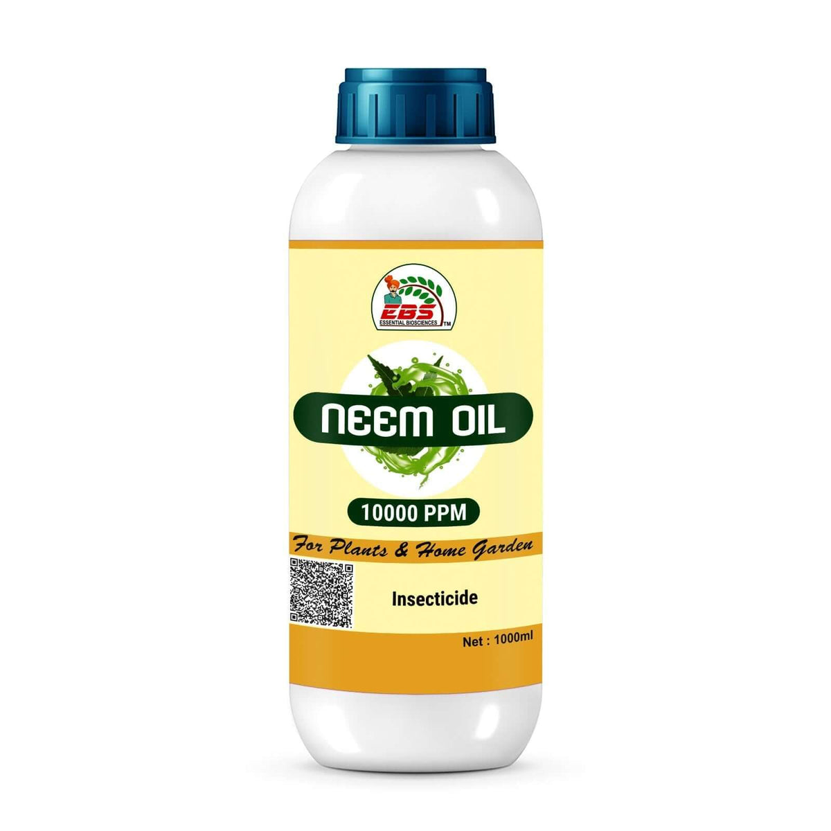 krishikranti Neem Oil 10000 PPM insecticide bottle for plants and home garden
