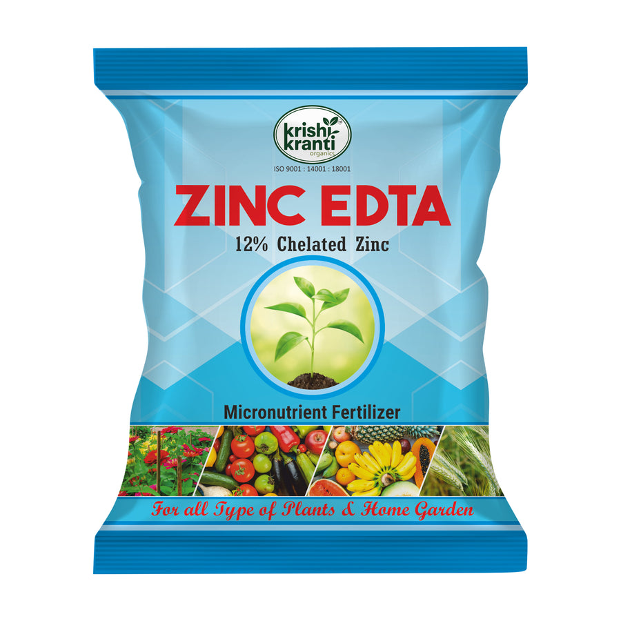 Krishikranti Zinc 12% EDTA Chelated Zinc Fertilizer for Crop Growth