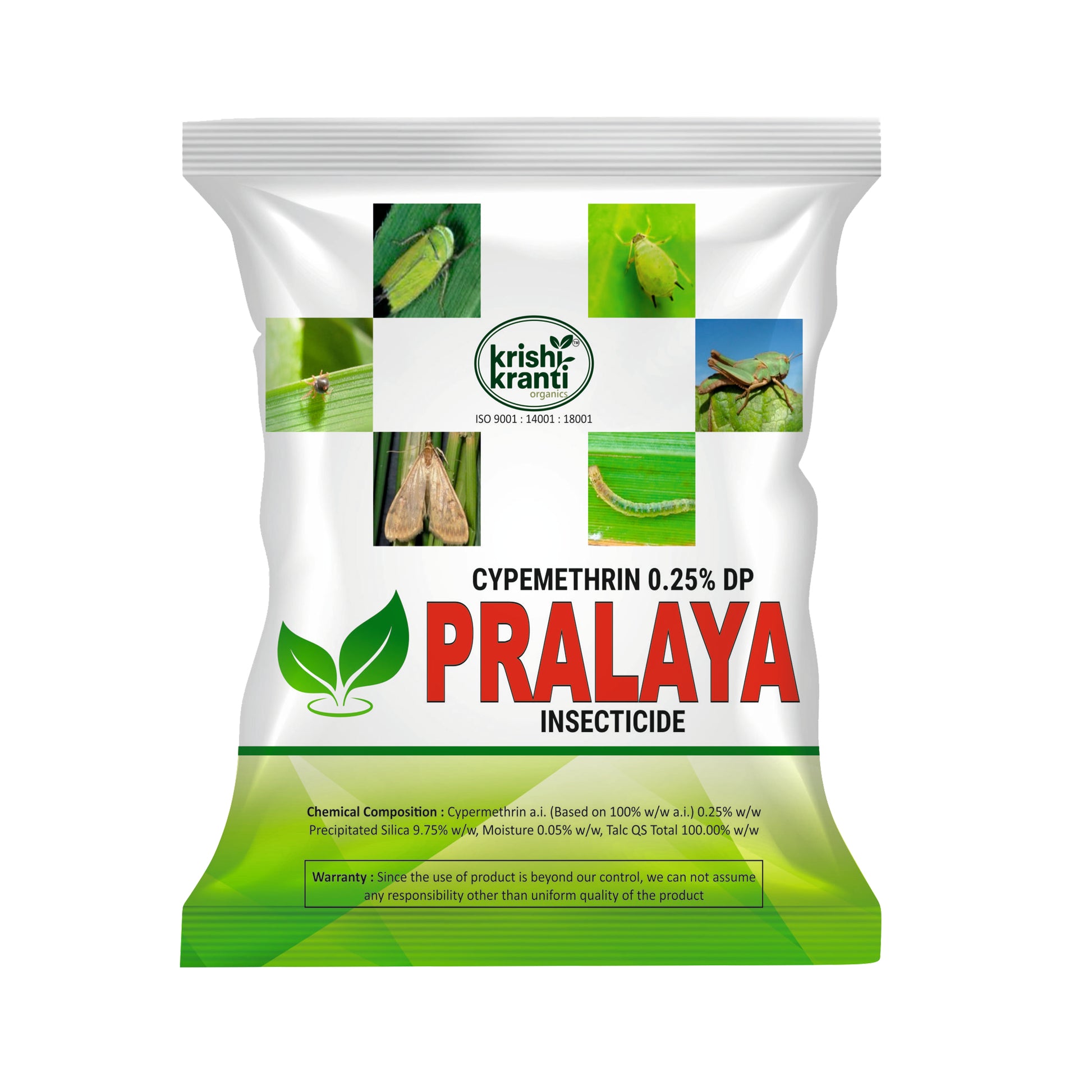 Krishi Kranti Pralaya Cypermethrin 0.25% DP dust insecticide for crop pest control
