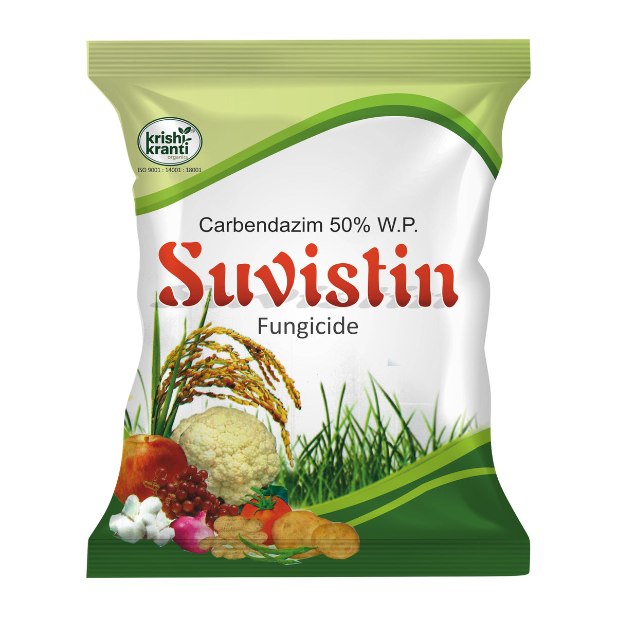 Suvistin Carbendazim 50% WP fungicide pack by Krishi Kranti