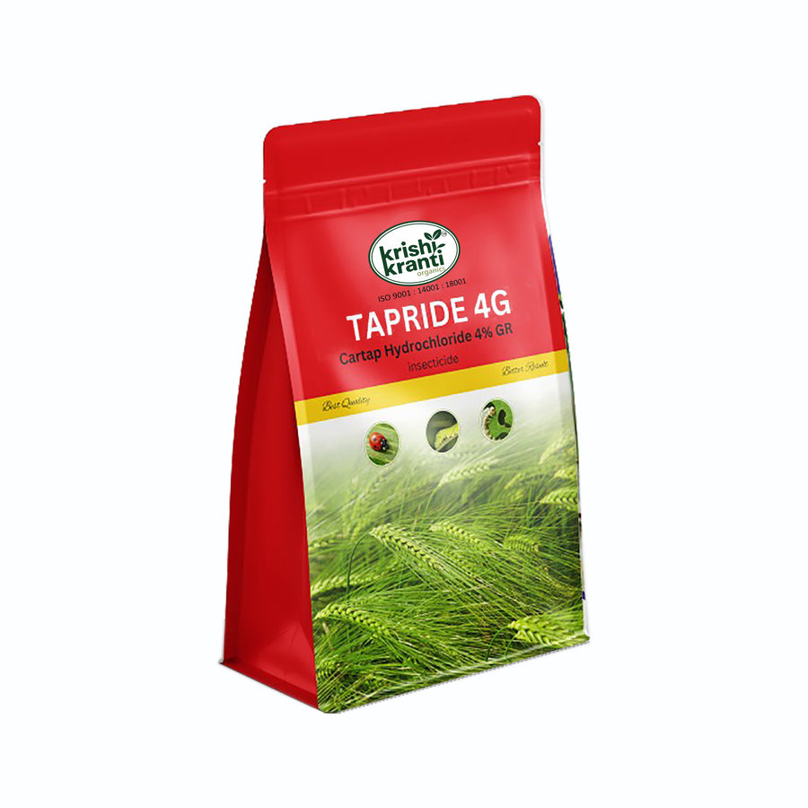 Krishikranti TAPRIDE 4G Cartap Hydrochloride 4% GR  Granular Insecticide for Stem Borer, Leaf Folder &amp; Caterpillar Control in Paddy & Sugarcane