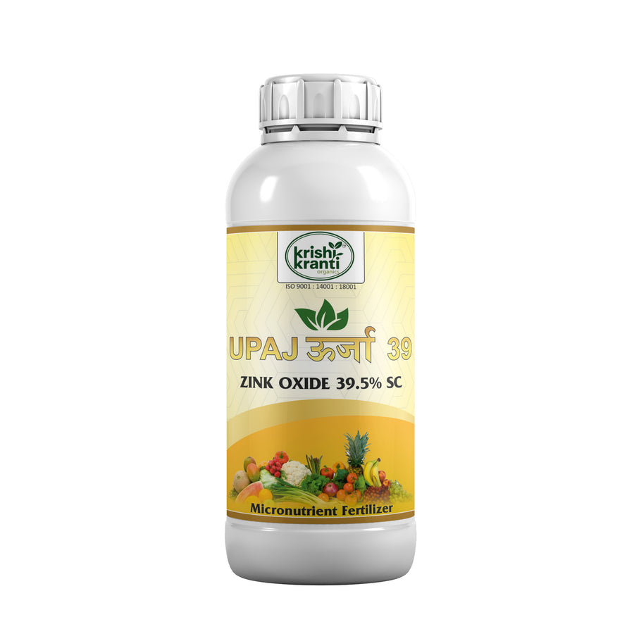Krishikranti UPAJ URJA Zinc Oxide 39.5% SC Liquid Zinc Fertilizer for Crop Growth & Yield Improvement