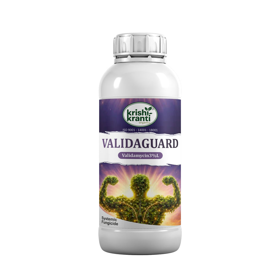 Krishikranti Validaguard Validamycin 3% L Fungicide | Sheath Blight Control in Paddy, Banana Rhizome Rot & Damping Off